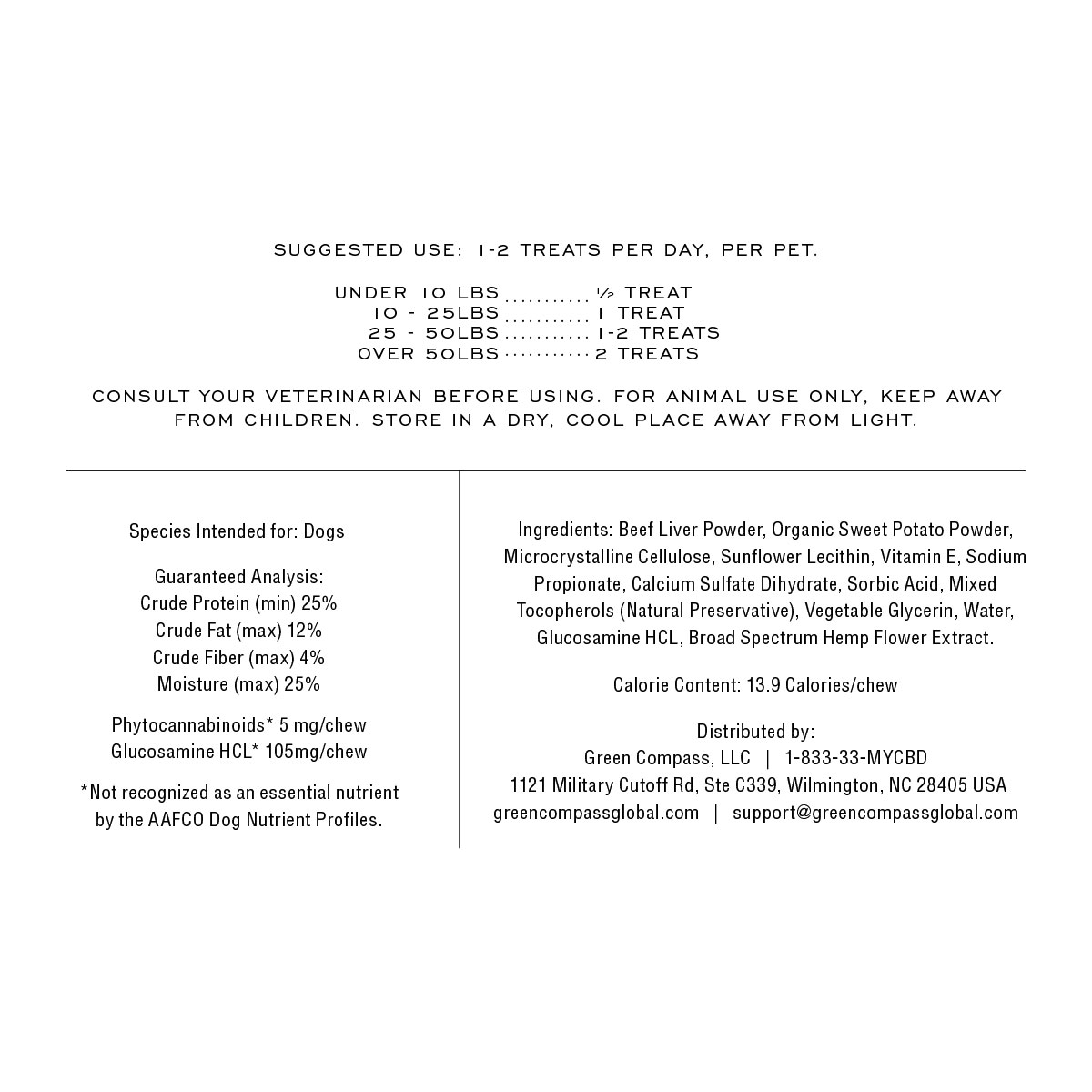 CBD Pet Treats Green Compass, Inc